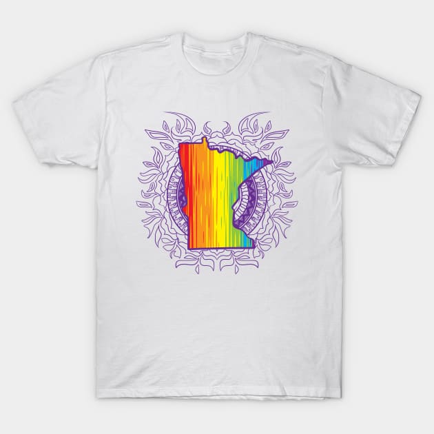 Minessota Mandala Pride T-Shirt by Manfish Inc.